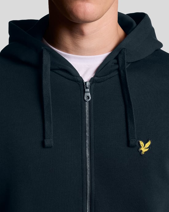 Sudadera con capucha de algodón Loopback de Lyle & Scott - Azul marino - Image 3
