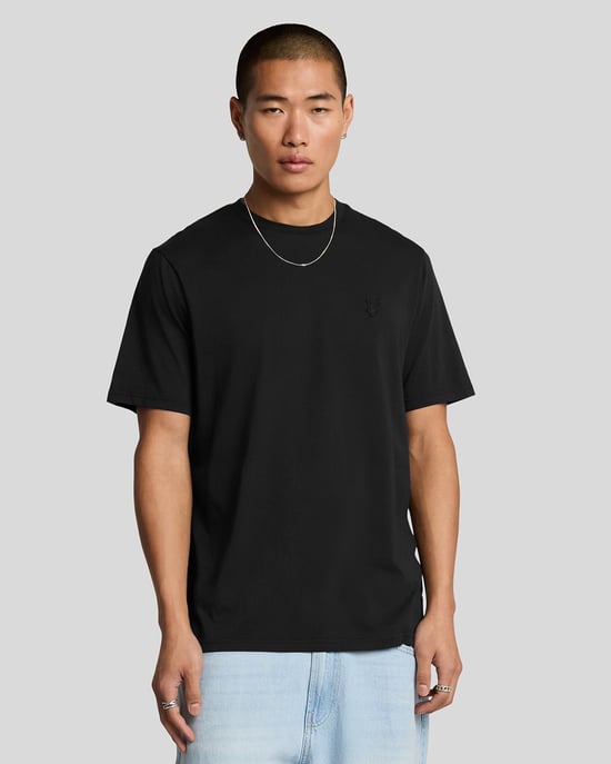 Camiseta de algodón superfino Lyle & Scott - Negra - Image 1