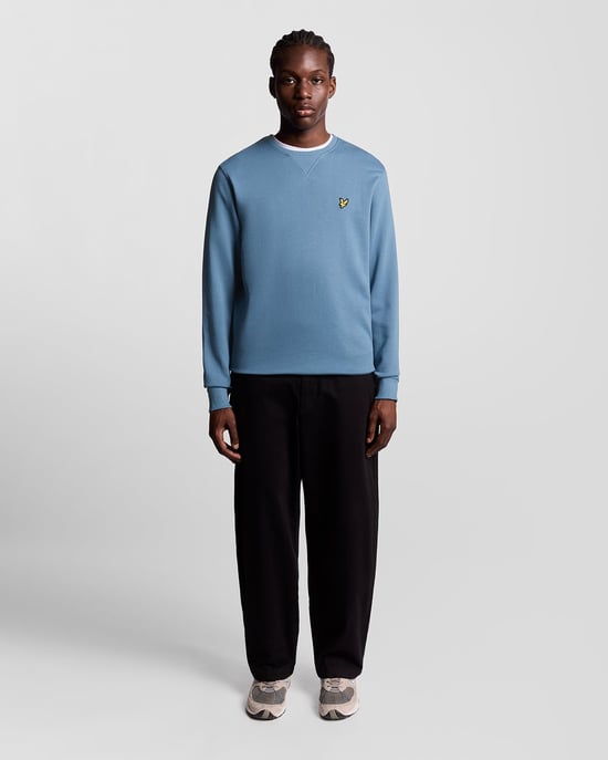 Sudadera de algodón Lyle & Scott con cuello redondo - Azul - Image 2