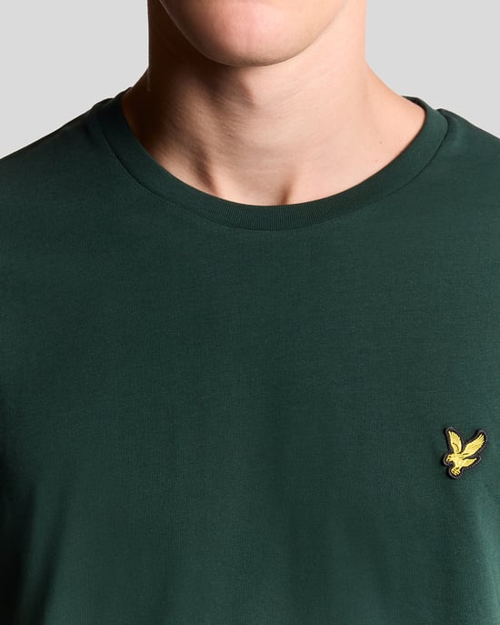 Camiseta de Cuello Redondo de Algodón Lyle & Scott - Verde - Image 3