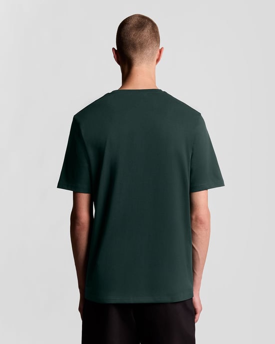 Camiseta de Cuello Redondo de Algodón Lyle & Scott - Verde - Image 4