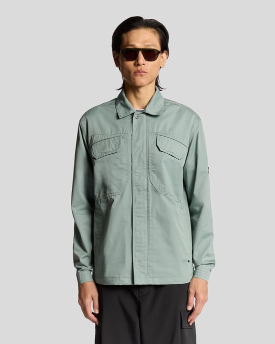 Camisa con cierre completo y múltiples bolsillos Lyle & Scott - Azul - Image 1