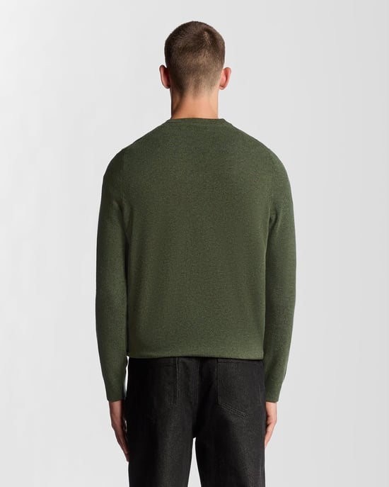 Jersey de Mezcla de Lambswool Lyle & Scott de Cuello Redondo - Verde - Image 4