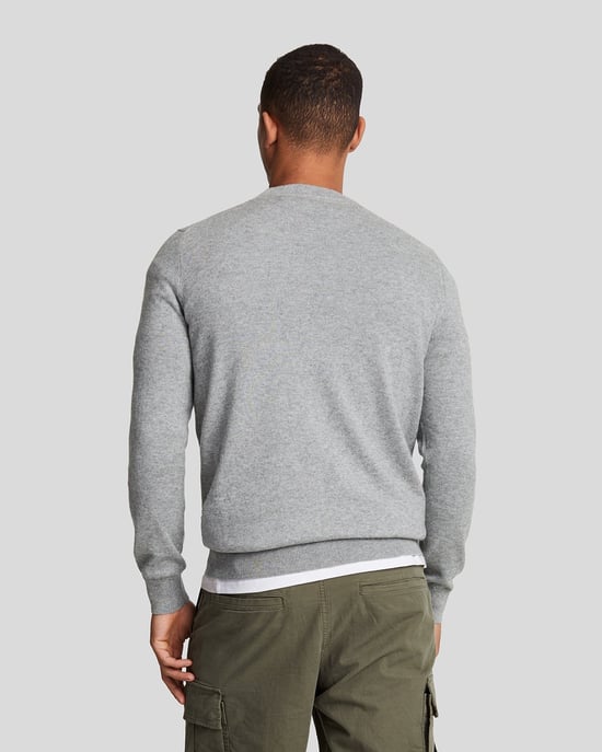Jersey de Cuello Redondo de Algodón Merino Lyle & Scott - Gris - Image 3