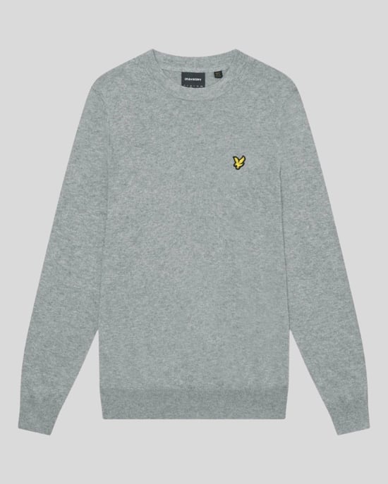Jersey de Cuello Redondo de Algodón Merino Lyle & Scott - Gris - Image 5