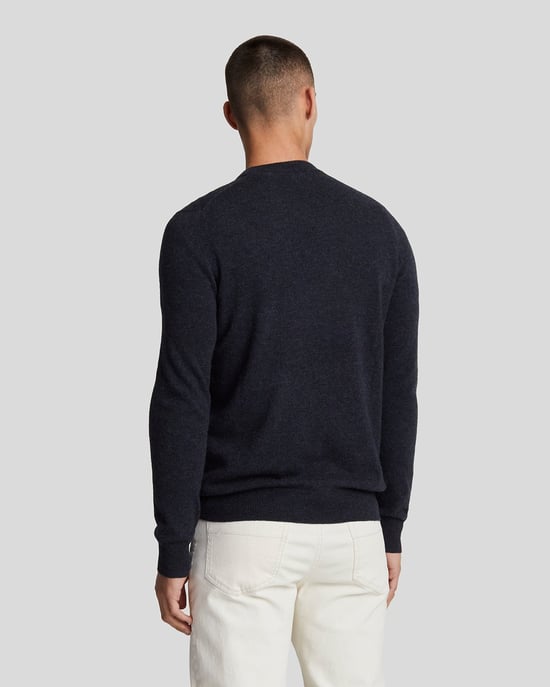 Jersey de Cuello Redondo de Mezcla de Lana de Cordero Lyle & Scott - Marino - Image 3