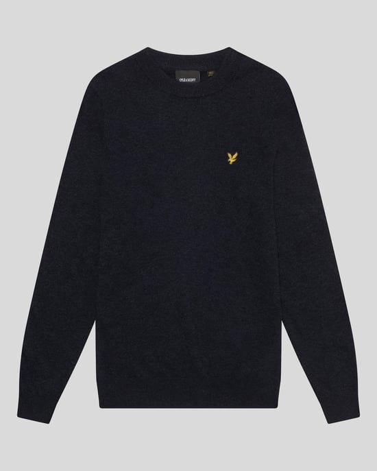 Jersey de Cuello Redondo de Mezcla de Lana de Cordero Lyle & Scott - Marino - Image 5