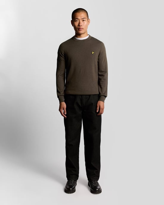 Jersey de Cuello Redondo de Algodón Merino Lyle & Scott - Marrón - Image 2
