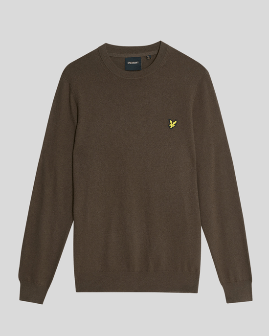 Jersey de Cuello Redondo de Algodón Merino Lyle & Scott - Marrón - Image 5