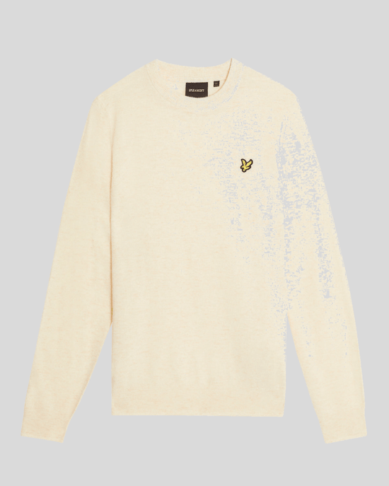 Jersey de Cuello Redondo Mezcla de Lana de Cordero Lyle & Scott - Blanco - Image 5