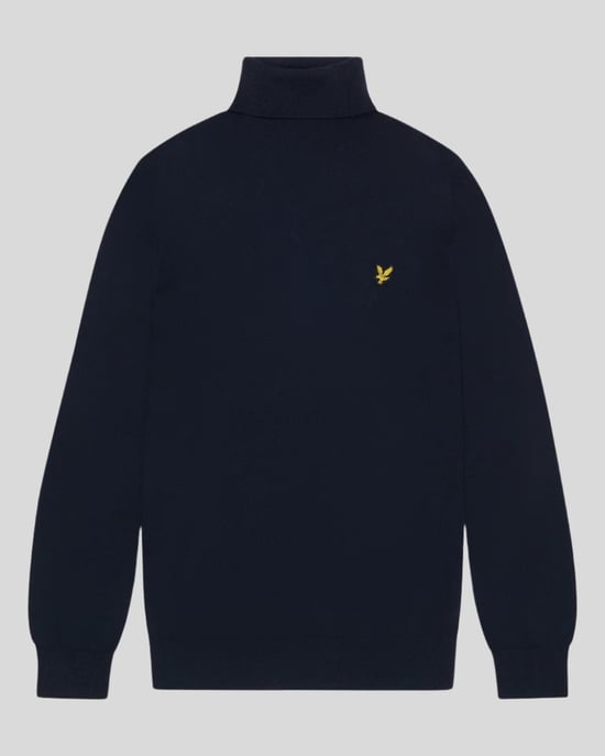 Jersey de Cuello Alto de Algodón y Merino Lyle & Scott - Marino - Image 5