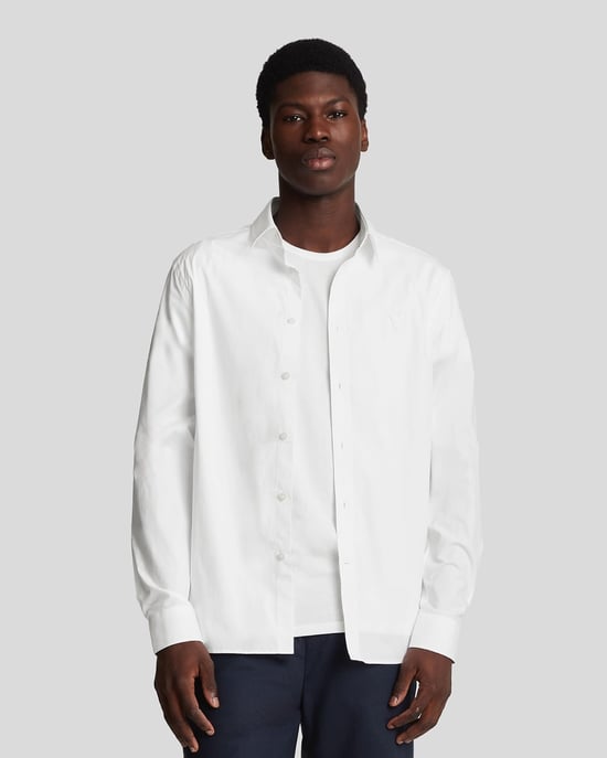 Camisa de Popelín de Tejido Elástico Lyle & Scott - Blanca - Image 1