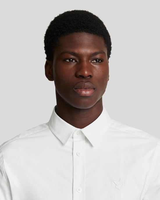 Camisa de Popelín de Tejido Elástico Lyle & Scott - Blanca - Image 4