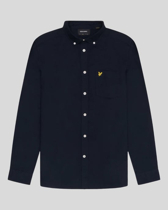Camisa de manga larga azul marino oscuro de Lyle & Scott - Image 5