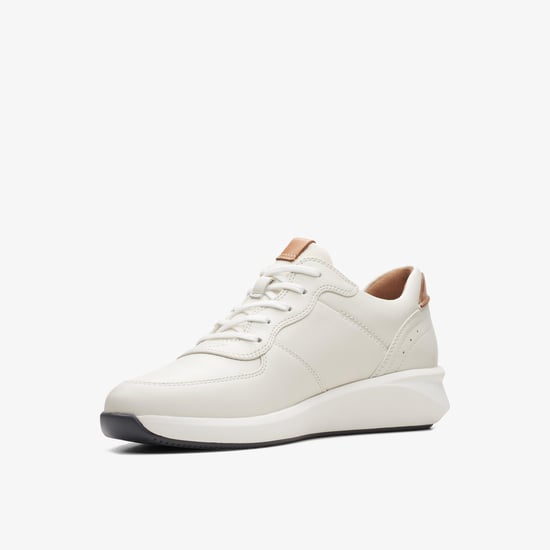 Un Rio Sprint Blanco Zapatillas de Cuero Combinado - Image 4