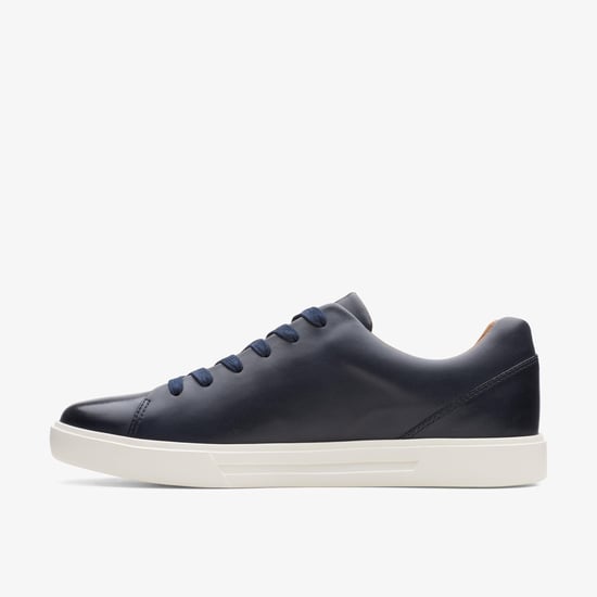 Unos Zapatillas de Cuero Azul Marino con Encaje Costa - Image 2