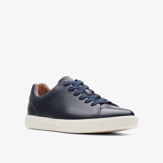 Unos Zapatillas de Cuero Azul Marino con Encaje Costa - Image 3