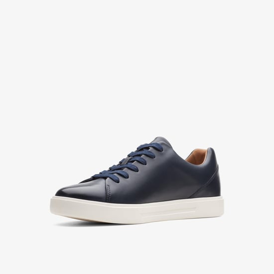 Unos Zapatillas de Cuero Azul Marino con Encaje Costa - Image 4
