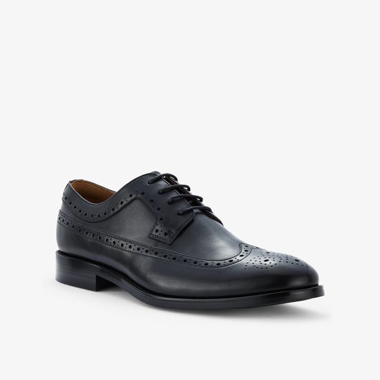 Zapatos de cuero negro Banstead Tip - Image 4
