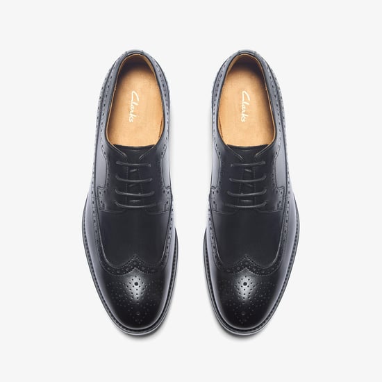 Zapatos de cuero negro Banstead Tip - Image 6