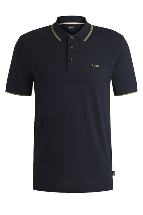 Boss Black Parlay 190 Polo Shirt Navy - Image 1