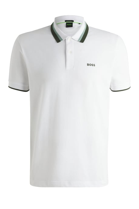 Boss Green Paddy AP Heritage Polo White - Image 1