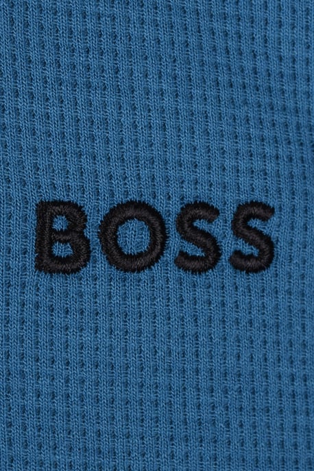 Boss Black Waffle T-Shirt Open Blue - Image 3