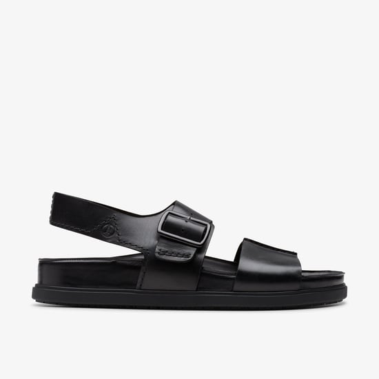 Sandalias de Cuero Negro Torford con Correa - Image 1