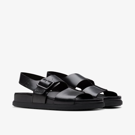 Sandalias de Cuero Negro Torford con Correa - Image 4