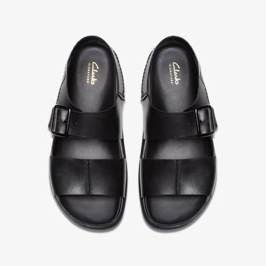 Sandalias de Cuero Negro Torford con Correa - Image 6