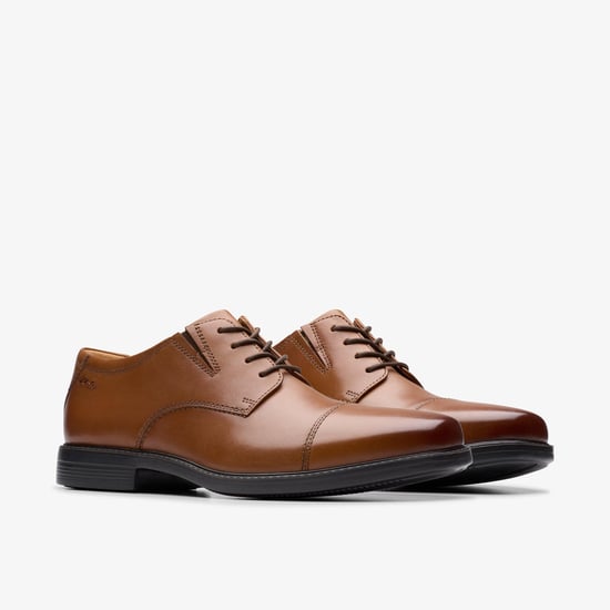 Zapatos de cuero en tono marrón oscuro Cosgrove Cap - Image 4