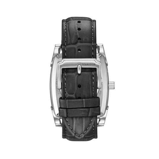 Reloj automático Heritor Valentin con correa de cuero y fecha - Image 2