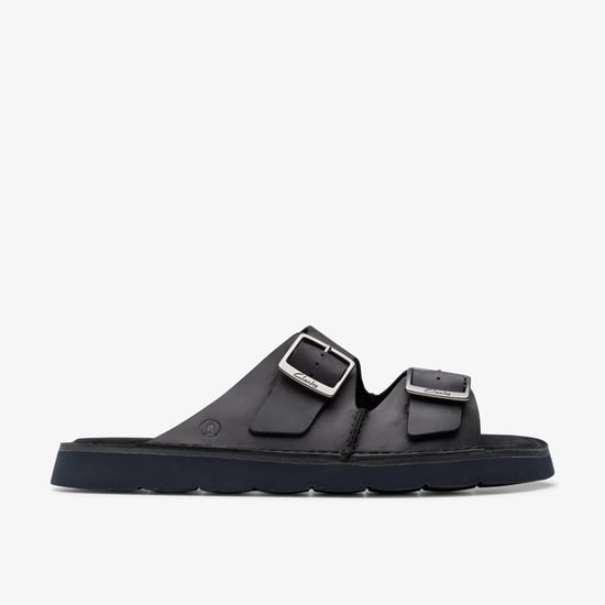 Sandalias de Cuero Negro Solsbury Strap - Image 1