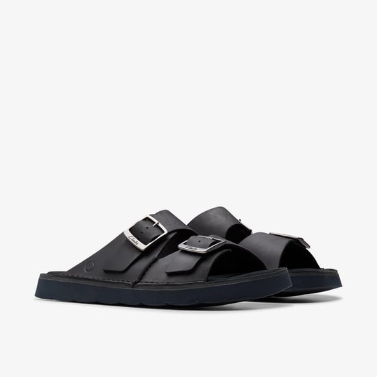 Sandalias de Cuero Negro Solsbury Strap - Image 4