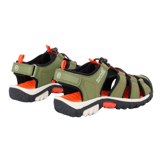 Regatta Childrens/Kids Westshore Sandals (Nephrite Green/Tango) - Image 2