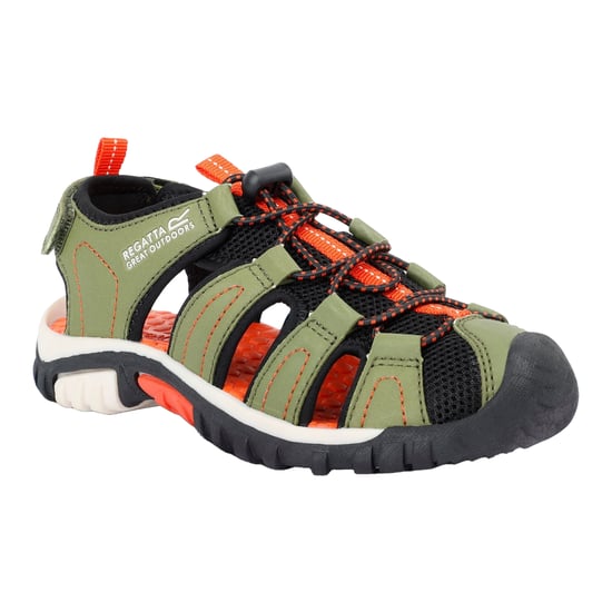 Regatta Childrens/Kids Westshore Sandals (Nephrite Green/Tango) - Image 4