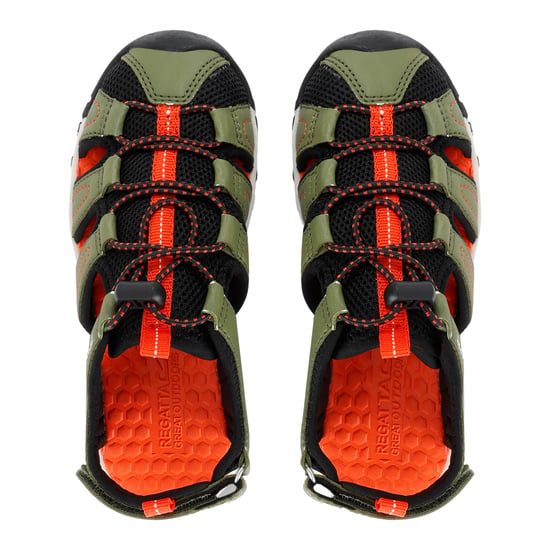 Regatta Childrens/Kids Westshore Sandals (Nephrite Green/Tango) - Image 5