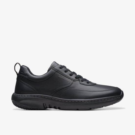 Zapatillas de cuero negro ClarksPro con cordones - Image 1