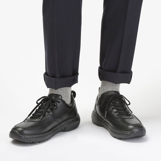 Zapatillas de cuero negro ClarksPro con cordones - Image 2