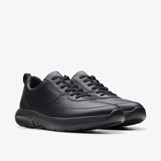 Zapatillas de cuero negro ClarksPro con cordones - Image 5