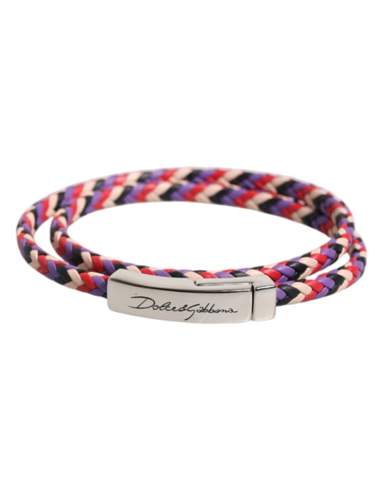 Pulsera de cuero trenzado con cierre magnético - Image 2