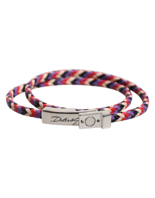 Pulsera de cuero trenzado con cierre magnético - Image 6