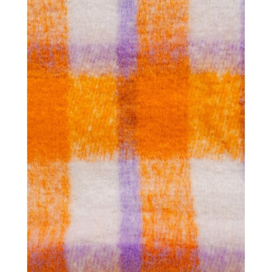 Bufanda Tejida Cuadro Gingham Naranja - Image 2
