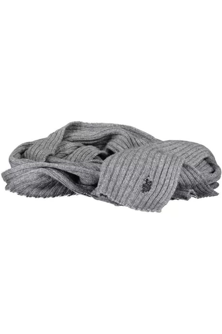 Bufanda de punto acanalado gris - Image 2