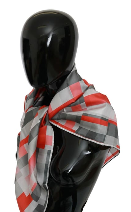 Bufanda de seda con estampado geométrico - Image 3