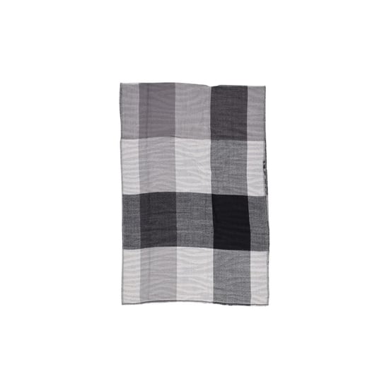 Bufanda de cuadros en gris y blanco - Image 2