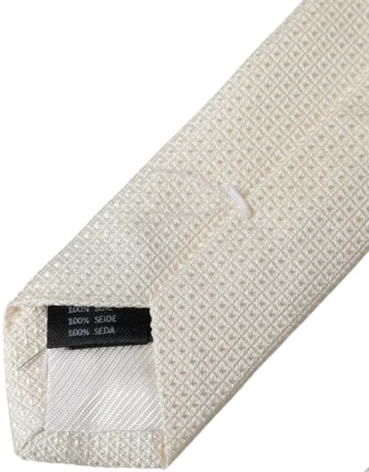 Corbata de seda con patrón tejido - Image 3
