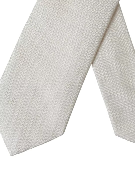 Corbata de seda con patrón tejido - Image 4