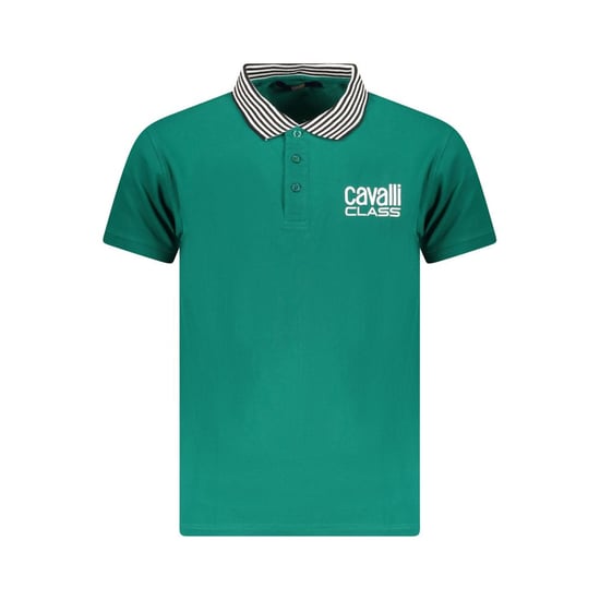 Camisa Polo de Hombre de Algodón Verde Cavalli Class - Image 1
