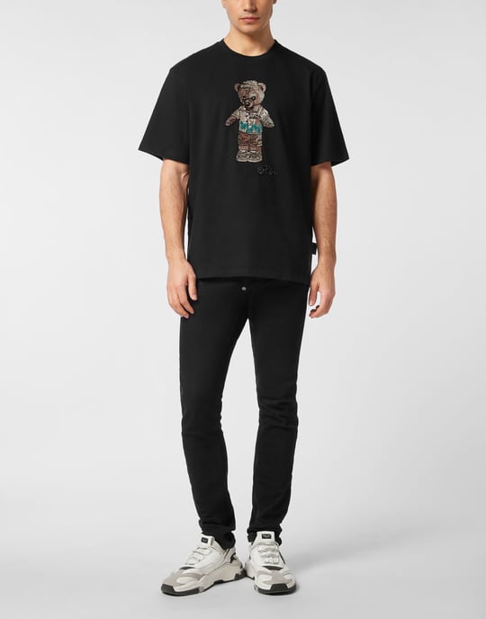 Crystal Round Neck T-Shirt Teddy Bear - Image 2